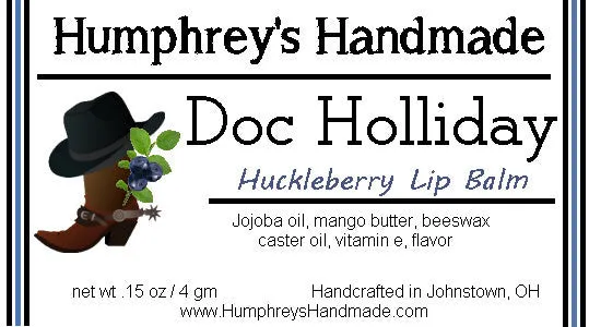 DOC HOLLIDAY Lip Balm | Huckleberry Flavor
