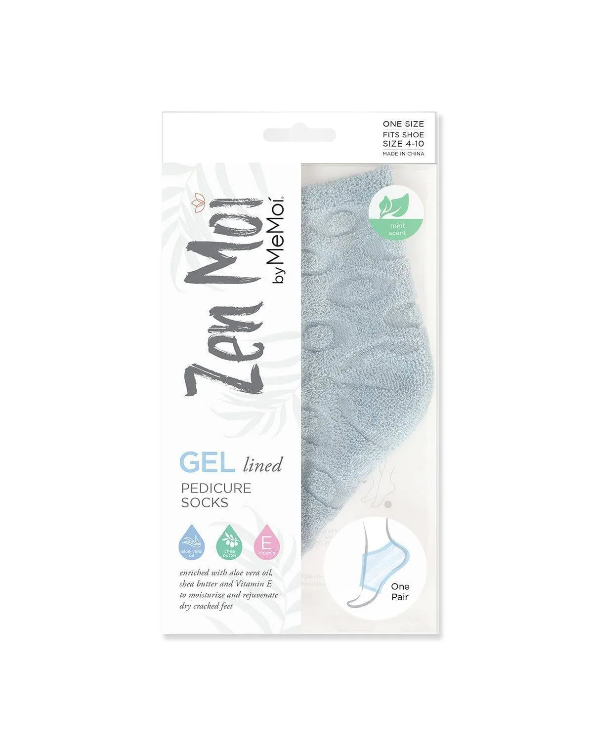 Dots Gel Lined Mint Scent Cotton Blend Pedicure Sock: OS / Blue