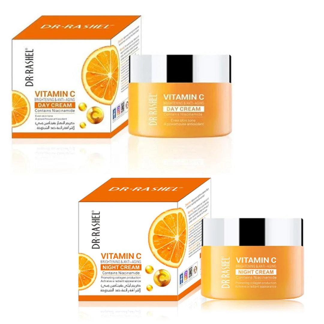 Dr.Rashel Vitamin C Brightening & Anti-Aging Day   Night Cream - 50g×2Pcs (Offer)
