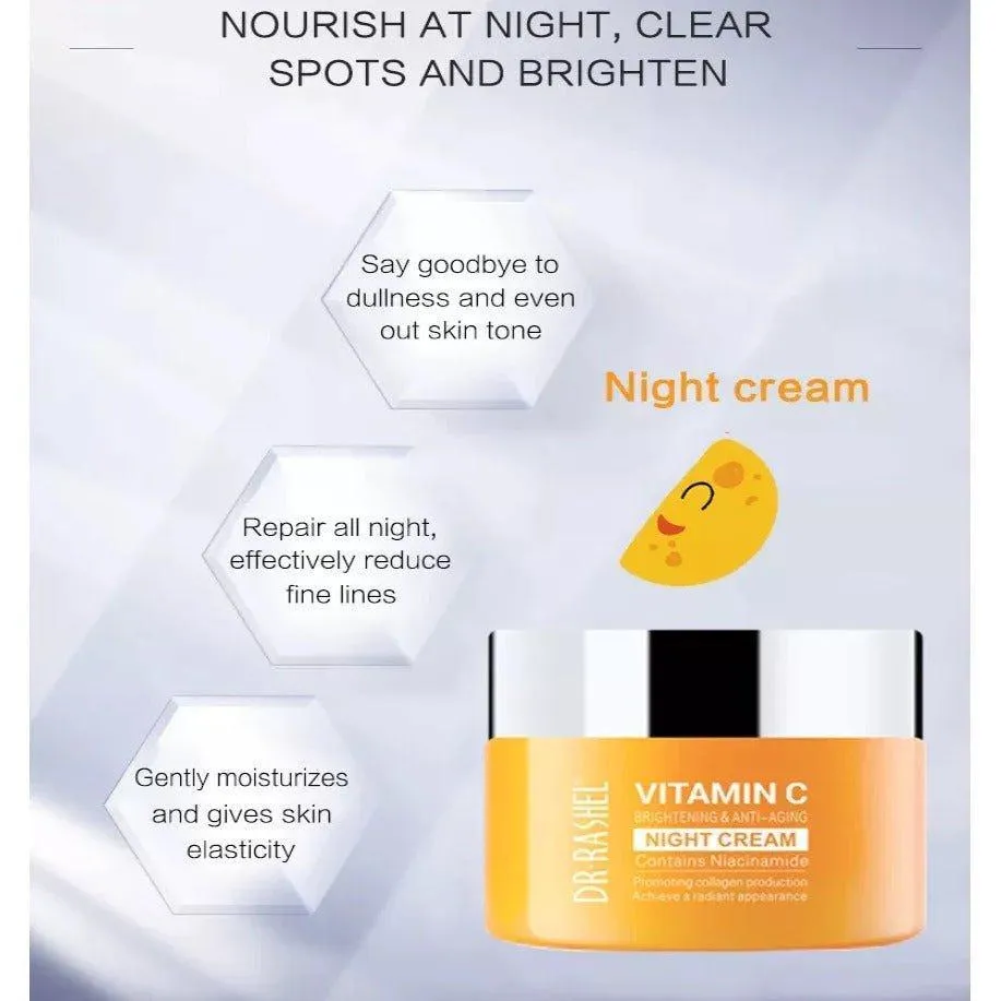 Dr.Rashel Vitamin C Brightening & Anti-Aging Day   Night Cream - 50g×2Pcs (Offer)