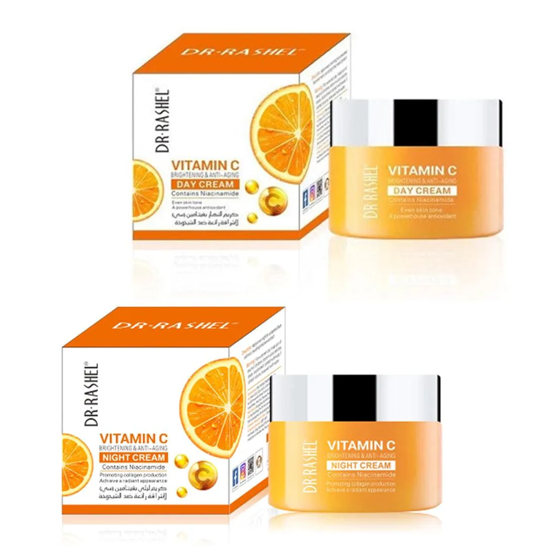 Dr.Rashel Vitamin C Brightening & Anti-Aging Day   Night Cream - 50g×2Pcs (Offer)