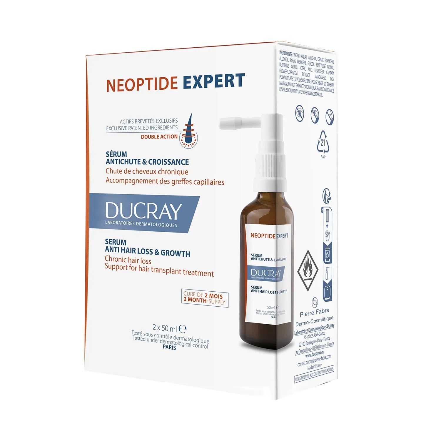 Ducray Neoptide Expert Strengthening Thickening Serum 2 x 50 ml