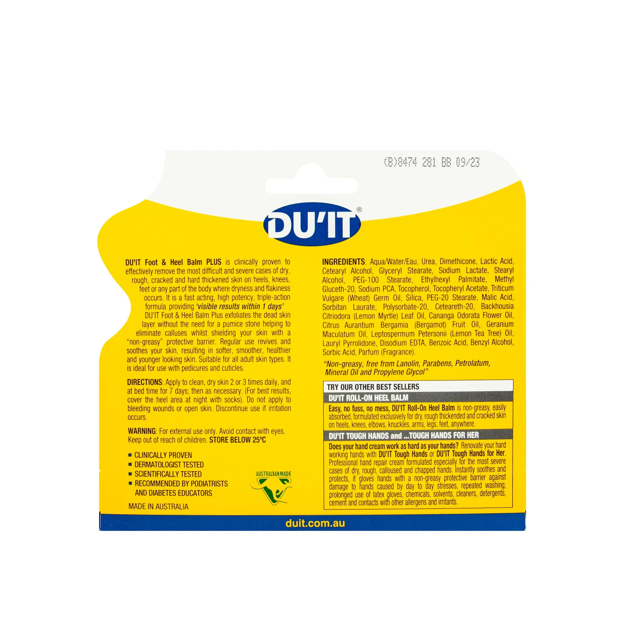 DUIT FOOT & HEEL BALM PLUS 50G
