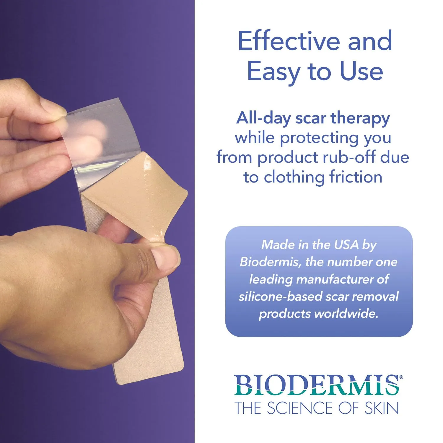 Epi-Derm C-Strips, Premium Grade Silicone Scar Sheets for C-Section, Tummy Tuck, Hysterectomy & Cardiac Surgery Scars, Easy To Use & Reusable Silicone Gel Sheets for Scars 1.4 x 6 in - 5 Pack, Natural