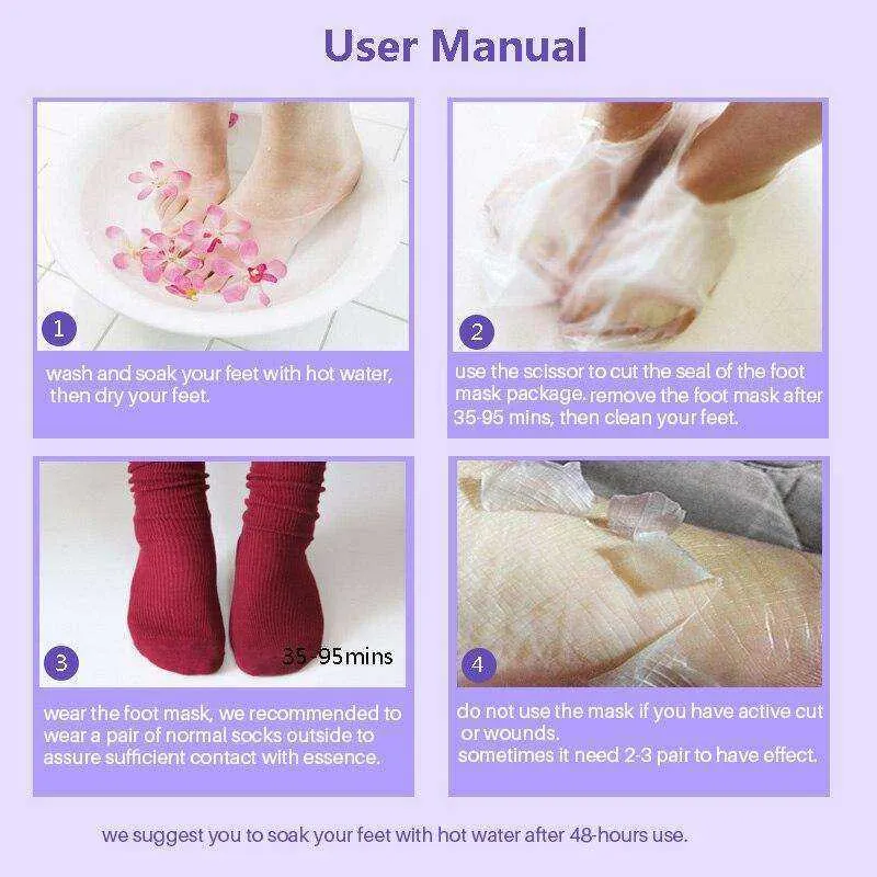 Exfoliating Foot Masks Pedicure Socks
