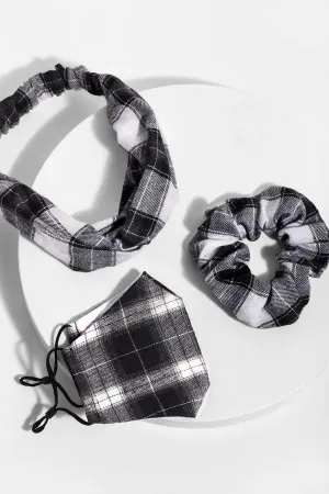Face Mask, Scrunchie and Headband Set