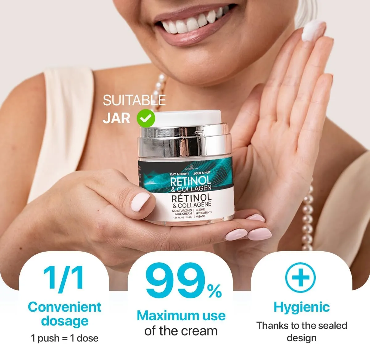 Face Moisturizer Retinol Cream - Day & Night Moisturizing Cream