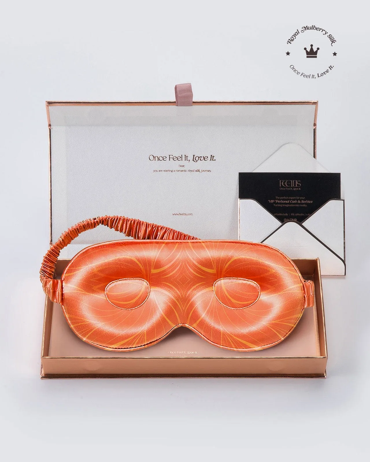 FEELITS Royal Mulberry Hyaluronic Acid-Infused Silk. Natural Beauty 3D Contour Eye Mask- Aurora Series