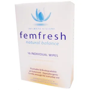 Femfresh Intimate Hygiene Natural Balance Cleansing Wipes x16