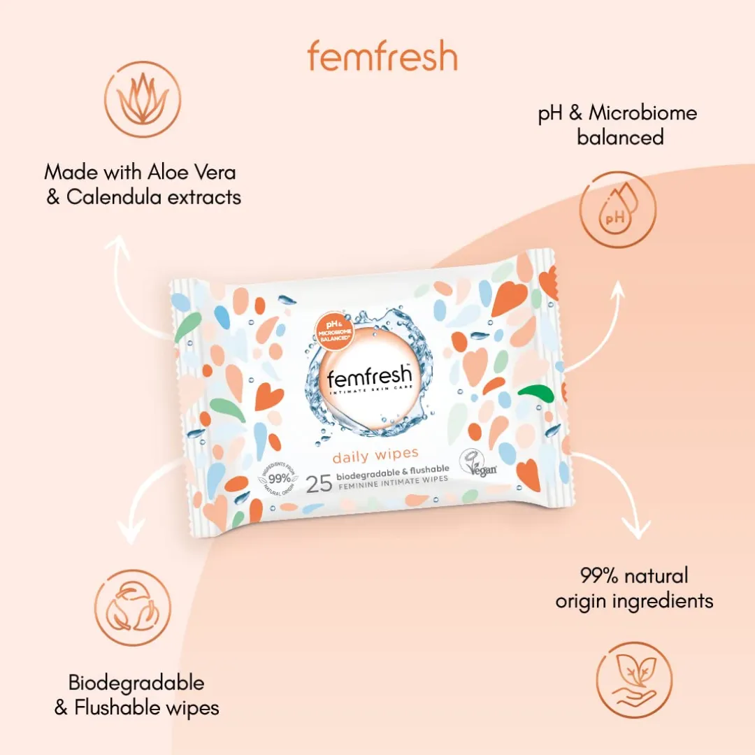 Femfresh pH-balanced Freshness Wipes 25 (T)