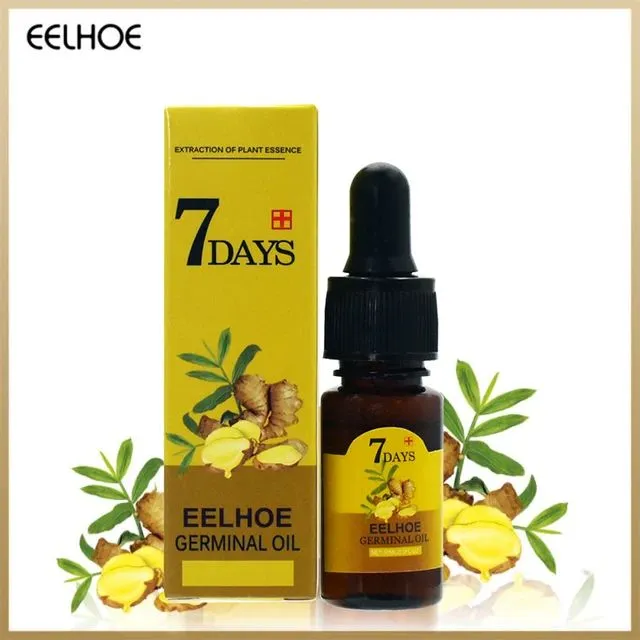 Ginger Hair Growth Essential Oil Serum Hair Regrowth 7 Days Anti-Loss Repair Strong Roots Hair Care