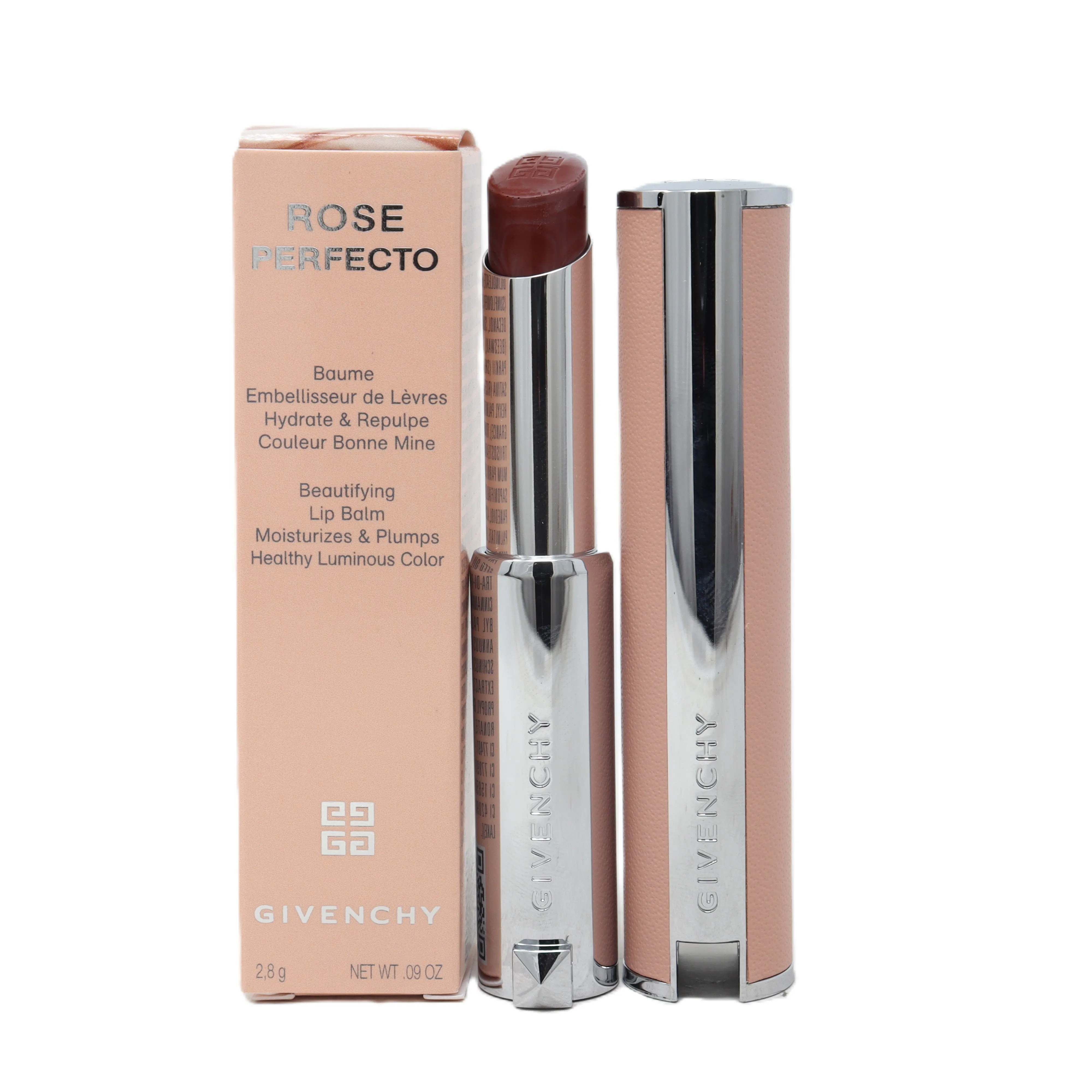 Givenchy Rose Perfecto Lip Balm 24H Hydration  0.09oz/2.8g New With Box
