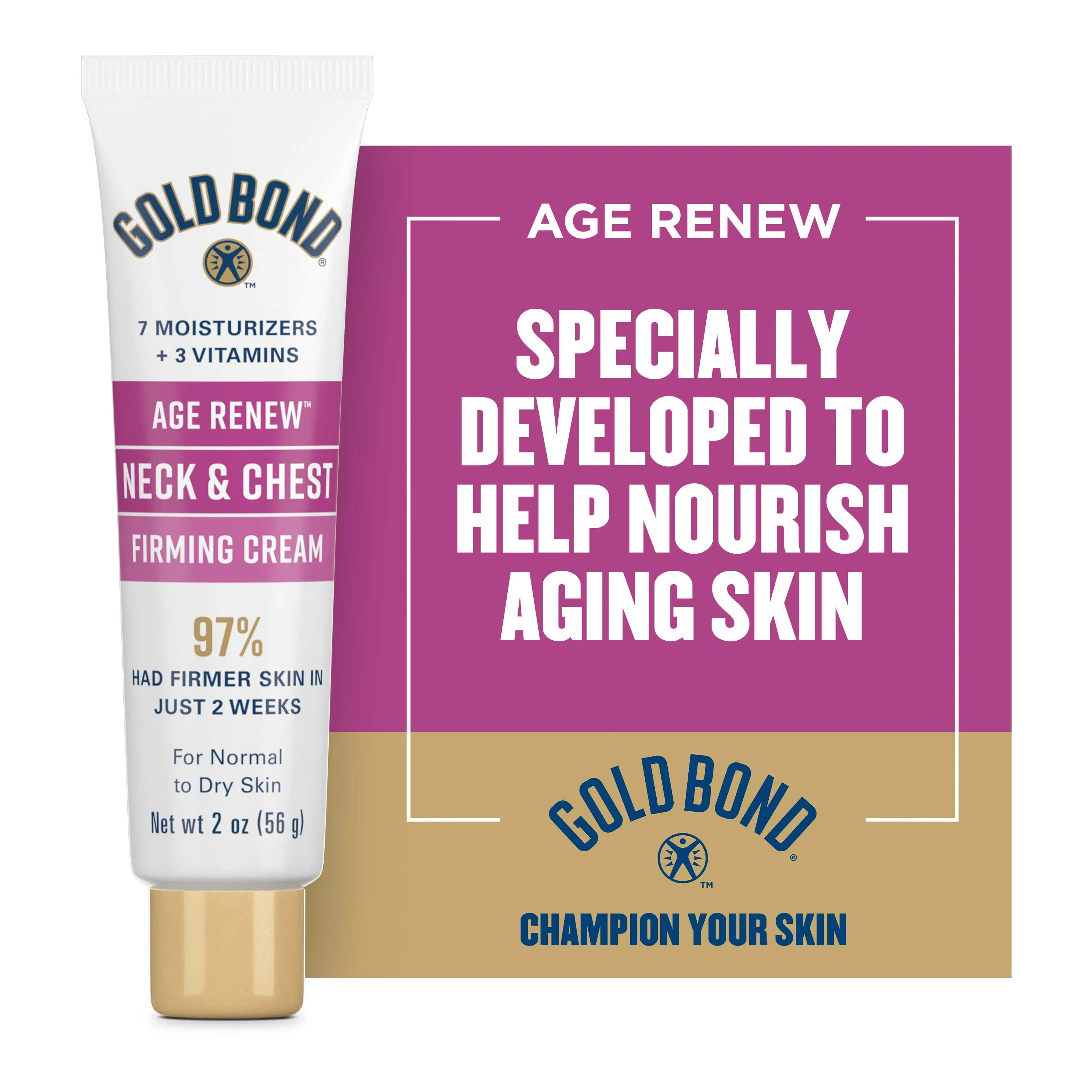 Gold Bond Cream, Neck & Chest Firming, 2oz Tube