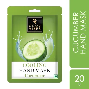 Good Vibes Cucumber Cooling Hand Mask | Moisturizing, Hydrating | Vegan, No Parabens, No Sulphates, No Alcohol, No Animal Testing (20 g)