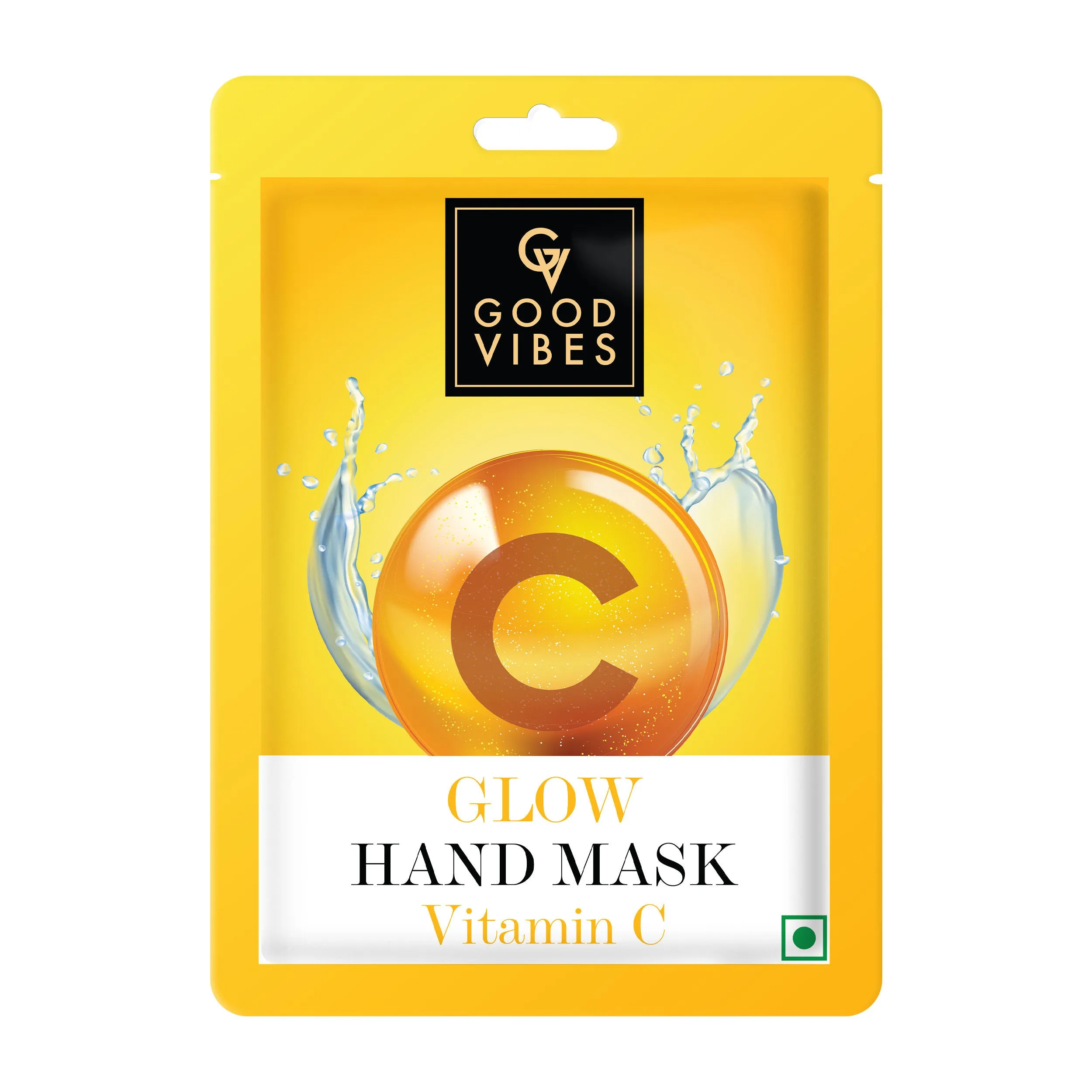 Good Vibes Vitamin C Glow Hand Mask | Brightening, Soothing | Vegan, No Parabens, No Sulphates, No Alcohol, No Animal Testing (20 g)