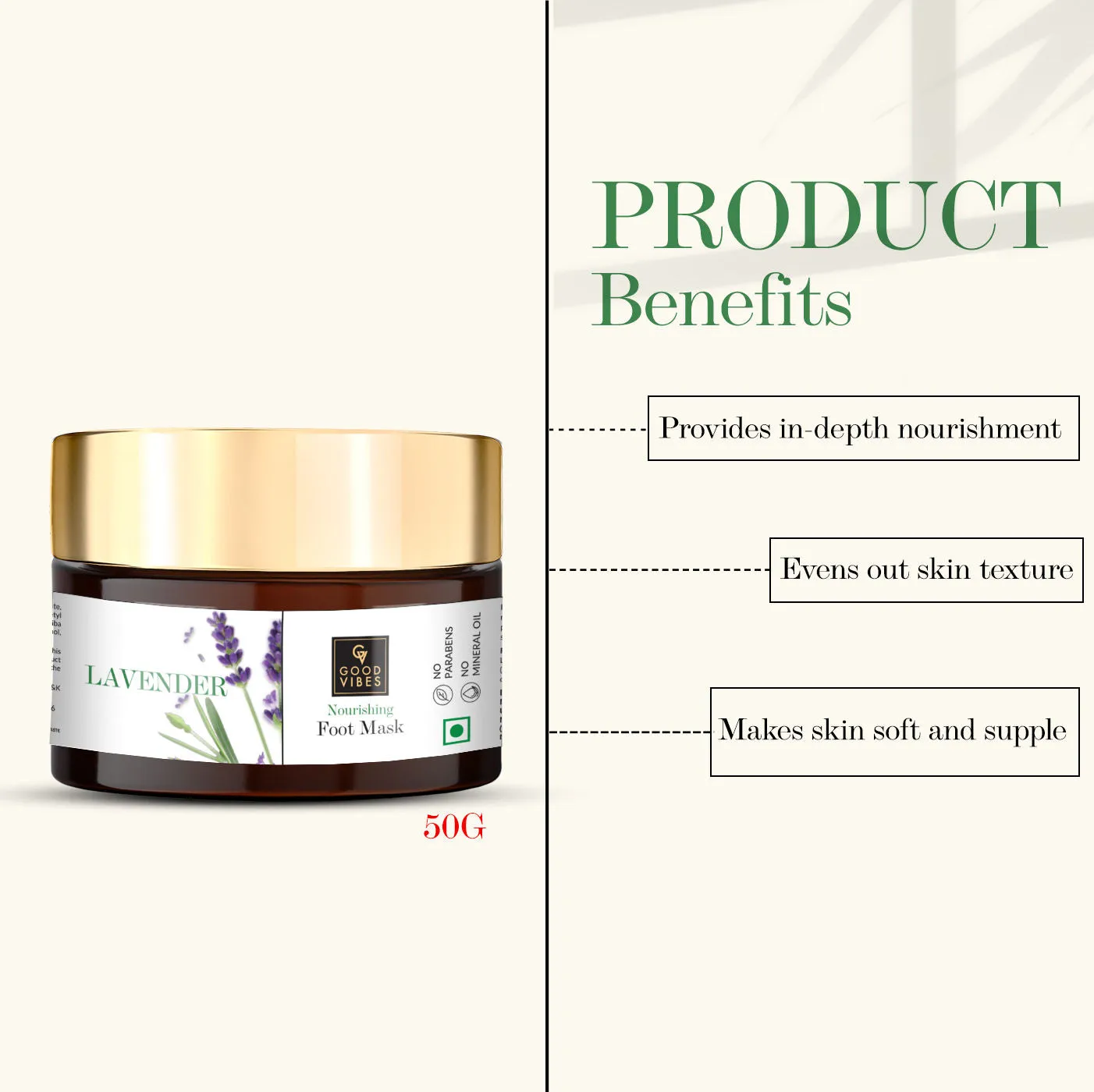 Good Vibes Nourishing Foot Mask - Lavender (50 g)