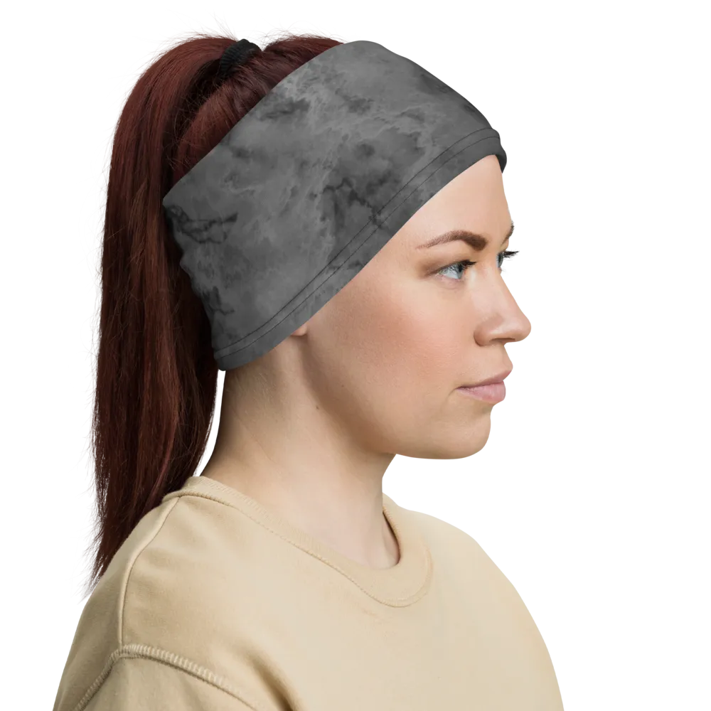 Gray Marble Face Mask Neck Gaiter