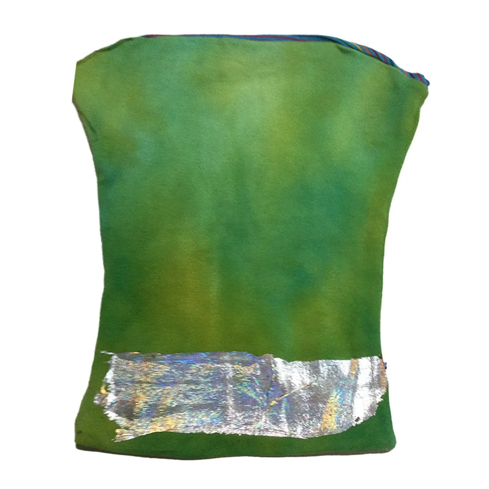 Green Hand Dye Hand Made Face Mask by Gypsy Wolf