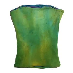 Green Hand Dye Hand Made Face Mask by Gypsy Wolf