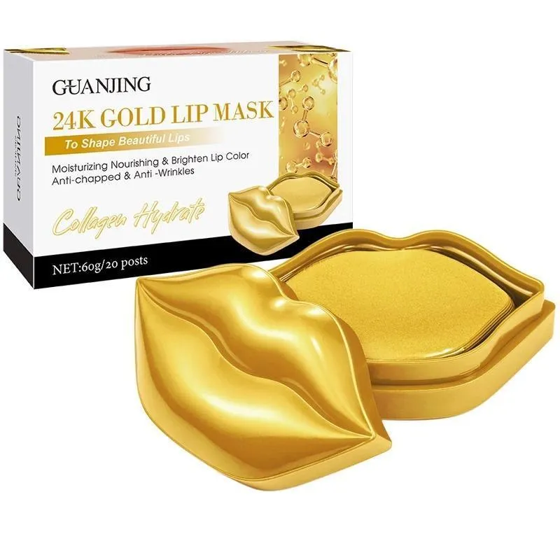 Guanjing 24k gold Lip Mask to Shape Beautiful Lips - 20 masks