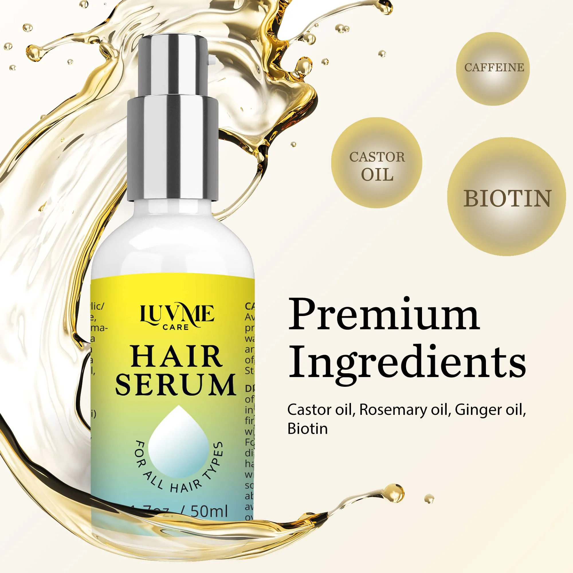 Hair Oil Serum with Biotin & Castor Oil 50 ml