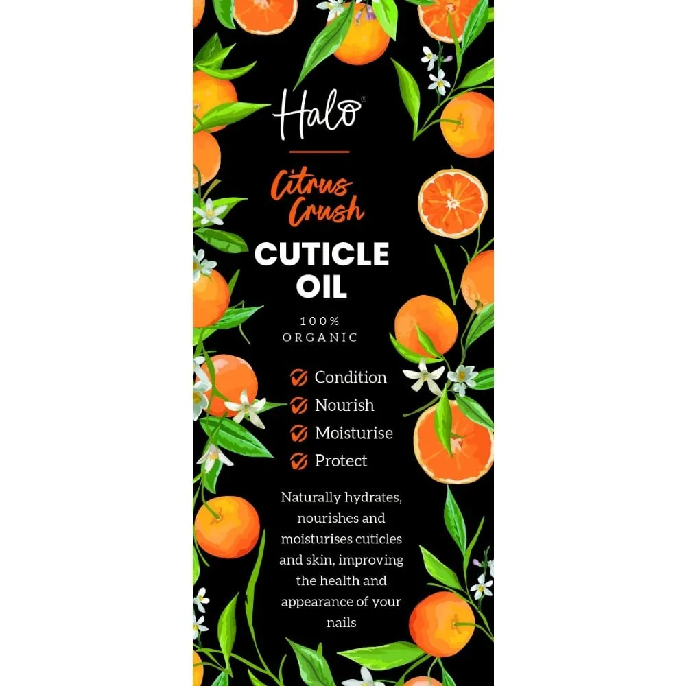 Halo Citrus Crush Cuticle Oil with Jojoba Oil for Dry Cuticles 50ml