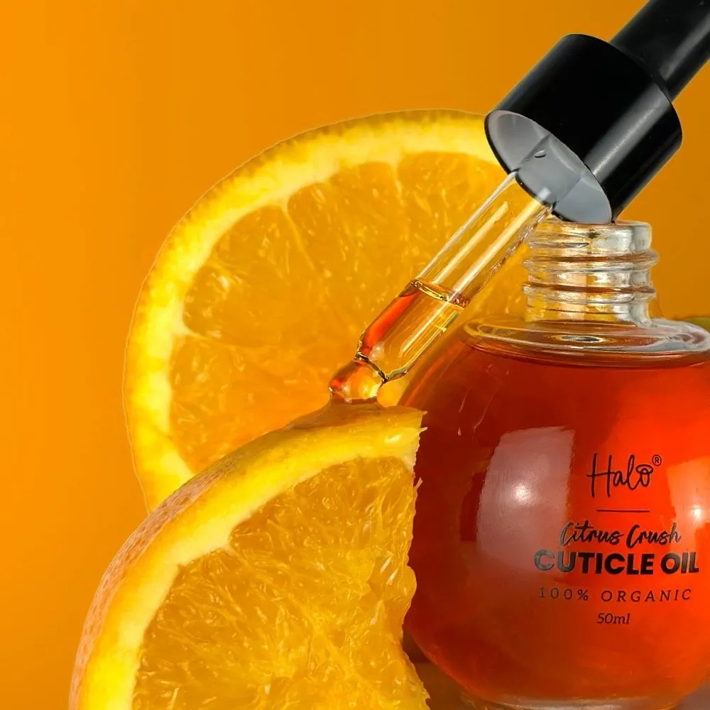 Halo Citrus Crush Cuticle Oil with Jojoba Oil for Dry Cuticles 50ml