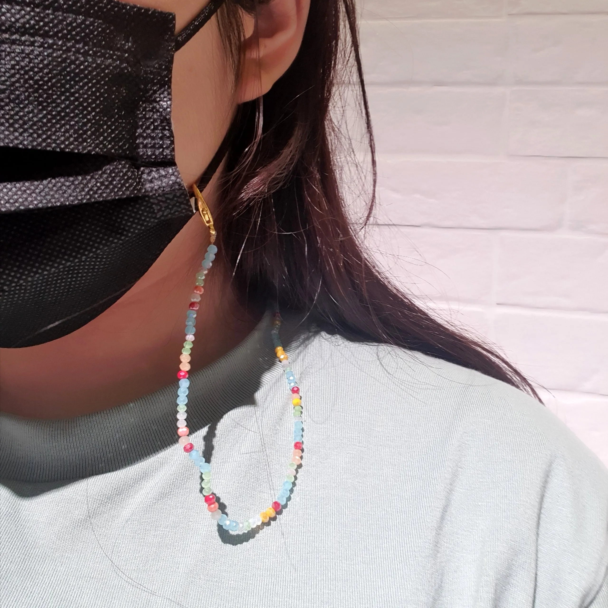 Hand Beaded Mask Chain