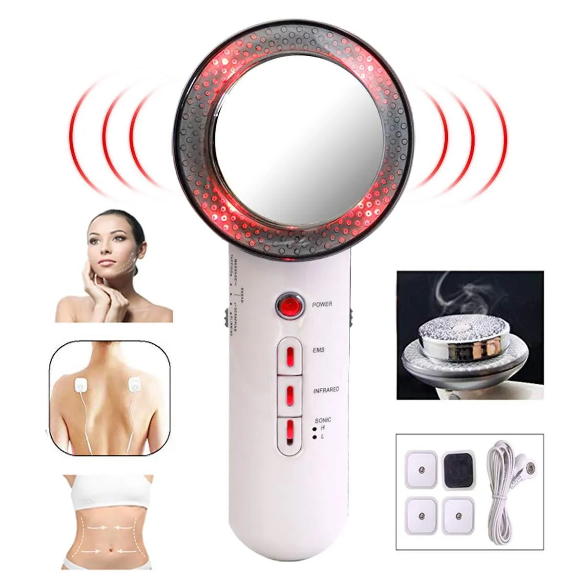 Handheld Massager Cordless Deep Tissue Cellulite Massager for Face, Arm, Hand, Neck, Foot and Body