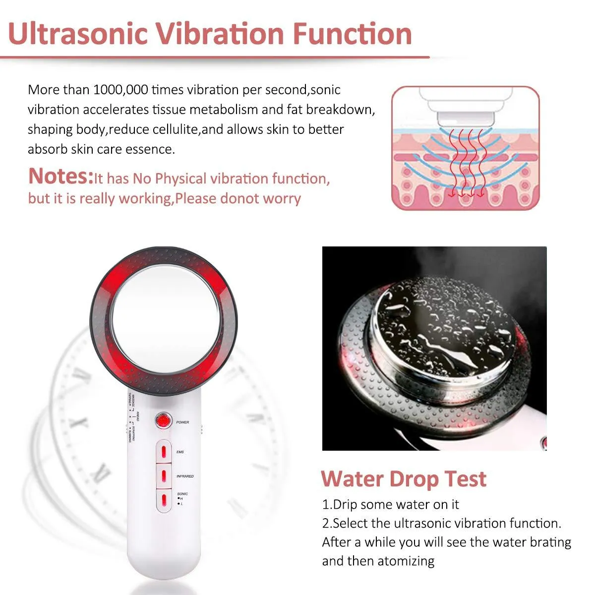 Handheld Massager Cordless Deep Tissue Cellulite Massager for Face, Arm, Hand, Neck, Foot and Body