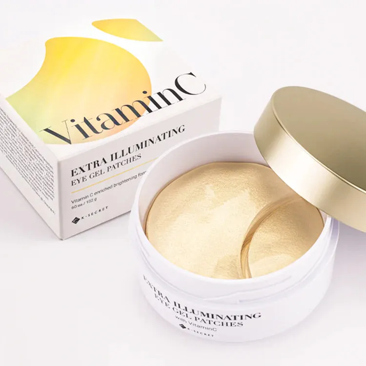 K SECRET Extra Illuminating Eye Gel Patches VITAMIN C شرائح الفيتامين سي للعين والوجه