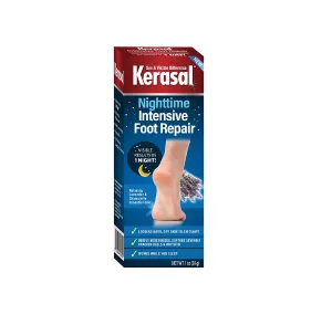 Kerasal Nighttime Intensive Foot Repair Skin Healing Ointment for Cracked Heels and Dry Feet 1 oz