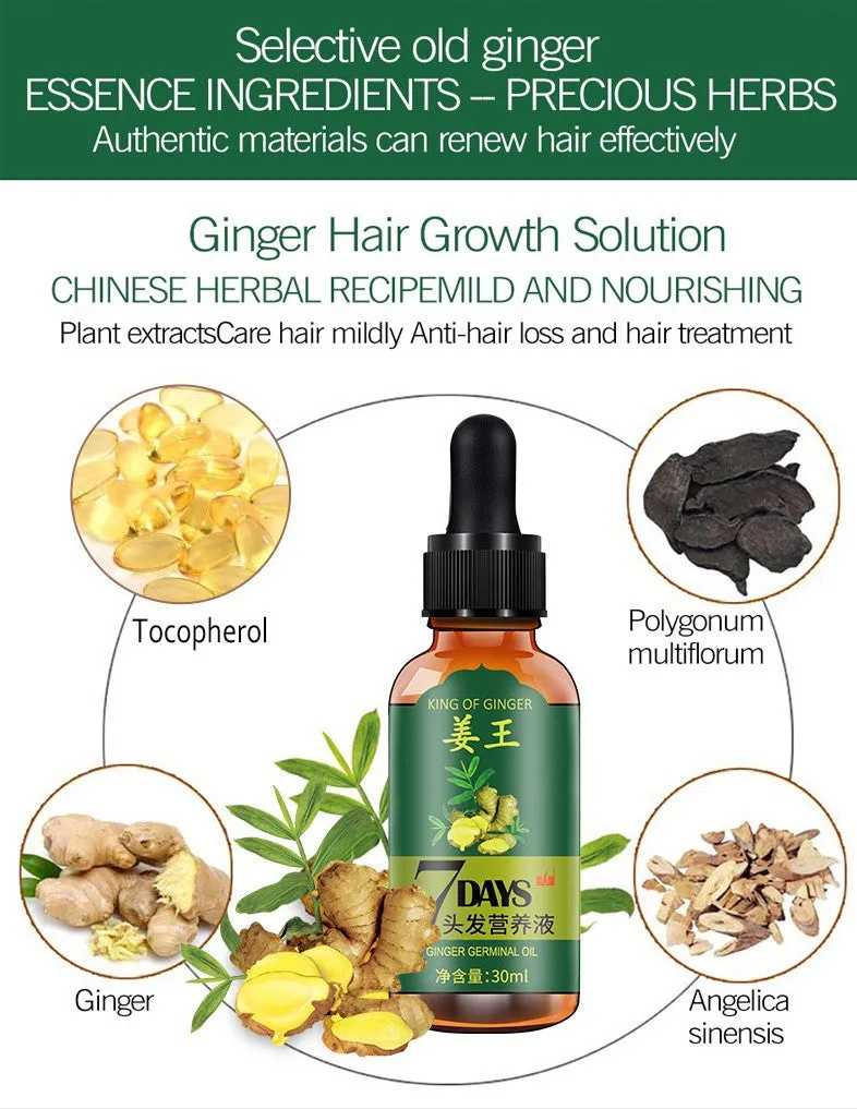 King Of Ginger 7 Days Ginger Germinal Oil Hair Tonic Growth Essence Anti-Fall Hair Treatment Care