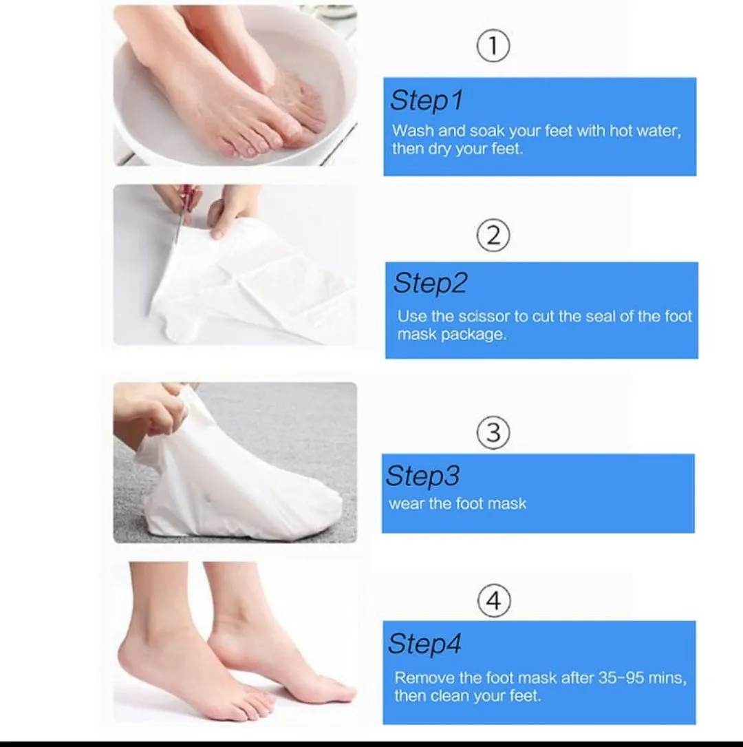 KOOGIS 1pair Greatlizard Lavender Extract Exfoliating Foot Mask, Moisturising Softening Foot Mask, Foot Care Make Up