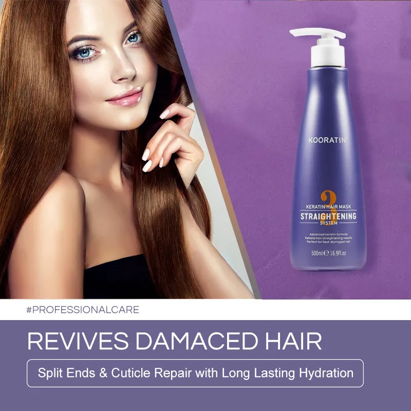 Kooratin Keratin Hair Mask Straightening System 500ml Formaldehyde Free Range