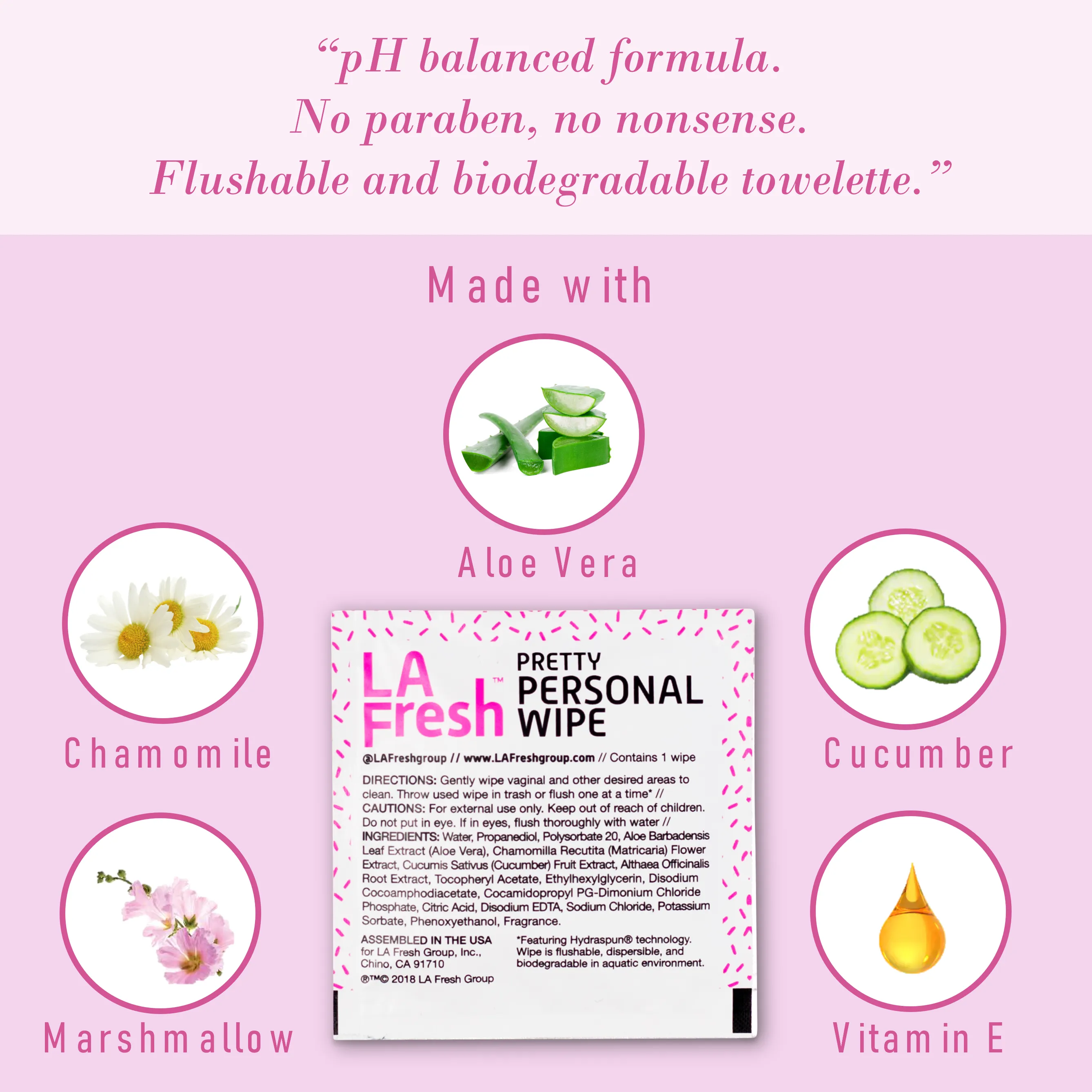 LA Fresh Feminine Hygiene Wipes