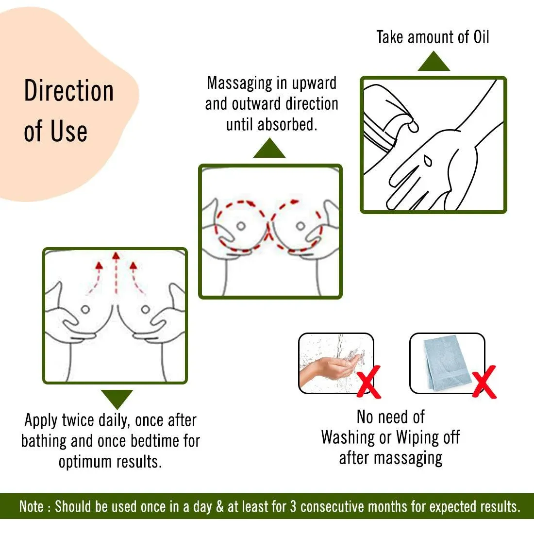 Lady Care Breast Sliming & Toning Massage Oil,Toning,Firming & Anti Cellulite, Grapefruit & Vetiver
