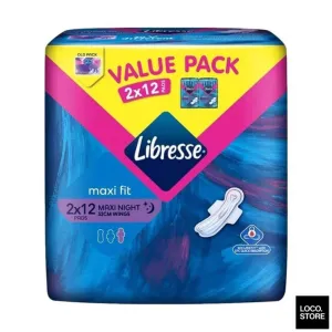 Libresse MaxiNightW 32cm 2x12s Value Pack