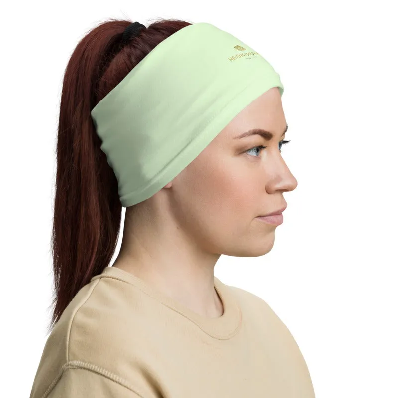 Light Green Face Mask Shield, Reusable Washable Headband Bandana-Made in USA/EU