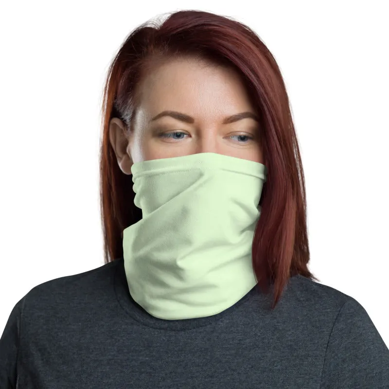 Light Green Face Mask Shield, Reusable Washable Headband Bandana-Made in USA/EU