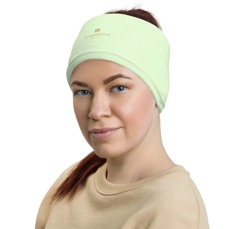 Light Green Face Mask Shield, Reusable Washable Headband Bandana-Made in USA/EU