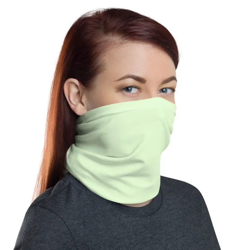Light Green Face Mask Shield, Reusable Washable Headband Bandana-Made in USA/EU