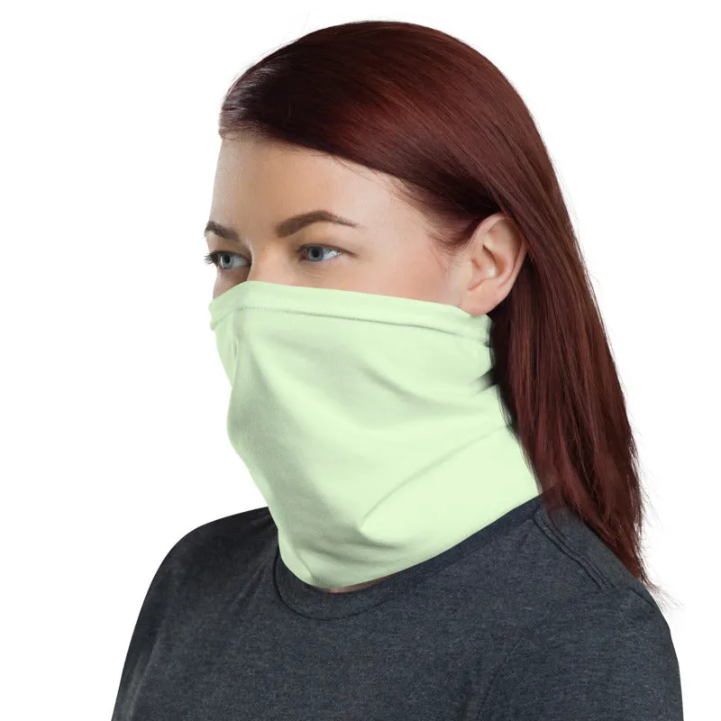 Light Green Face Mask Shield, Reusable Washable Headband Bandana-Made in USA/EU