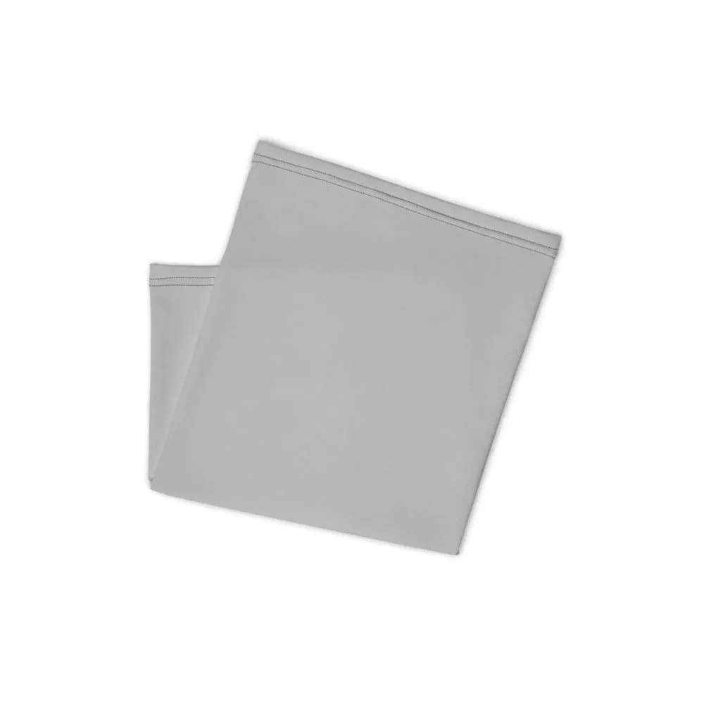 Light Grey Washable Face Mask Shield, Reusable Neck Warmer Bandana, Headband-Made in USA/EU