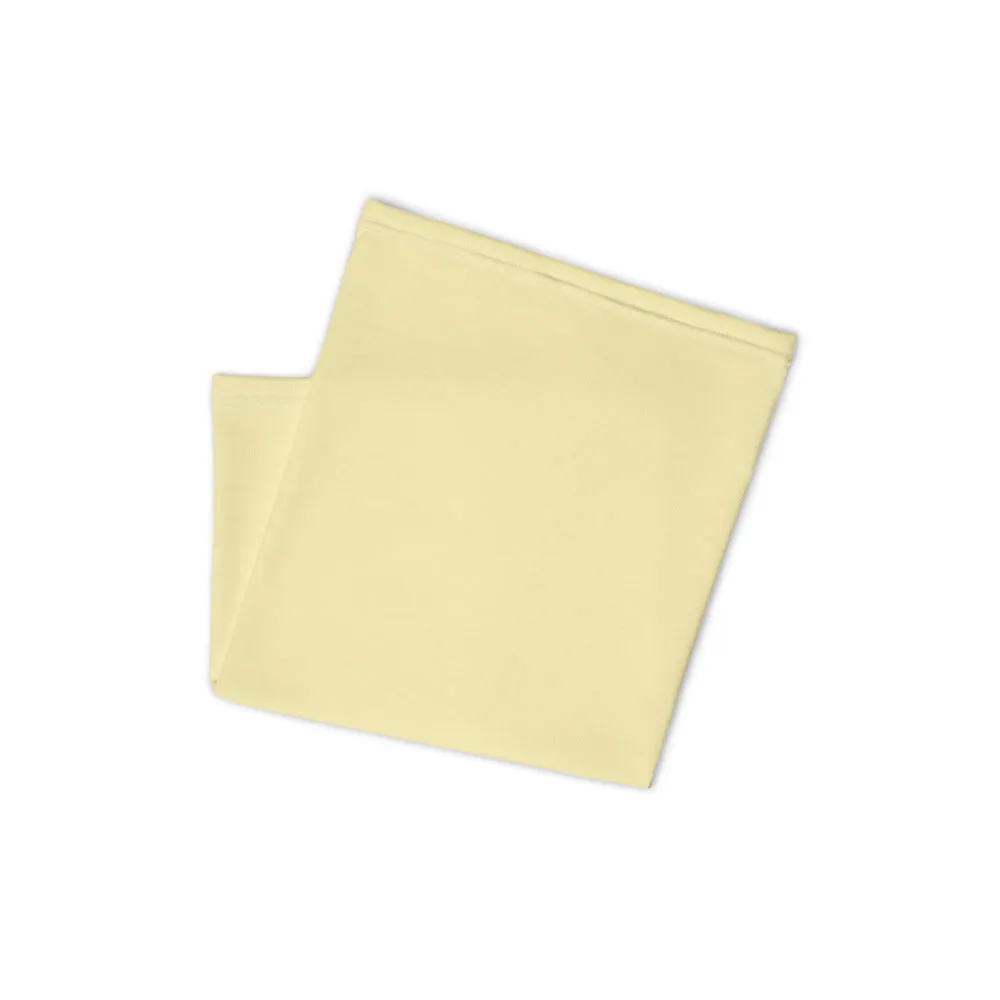 Light Yellow Washable Face Masks Shield, Reusable Neck Warmer Bandana-Made in USA/EU