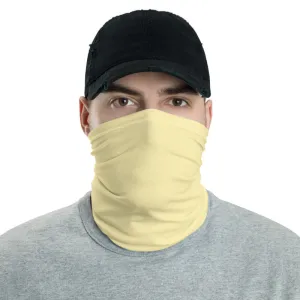 Light Yellow Washable Face Masks Shield, Reusable Neck Warmer Bandana-Made in USA/EU