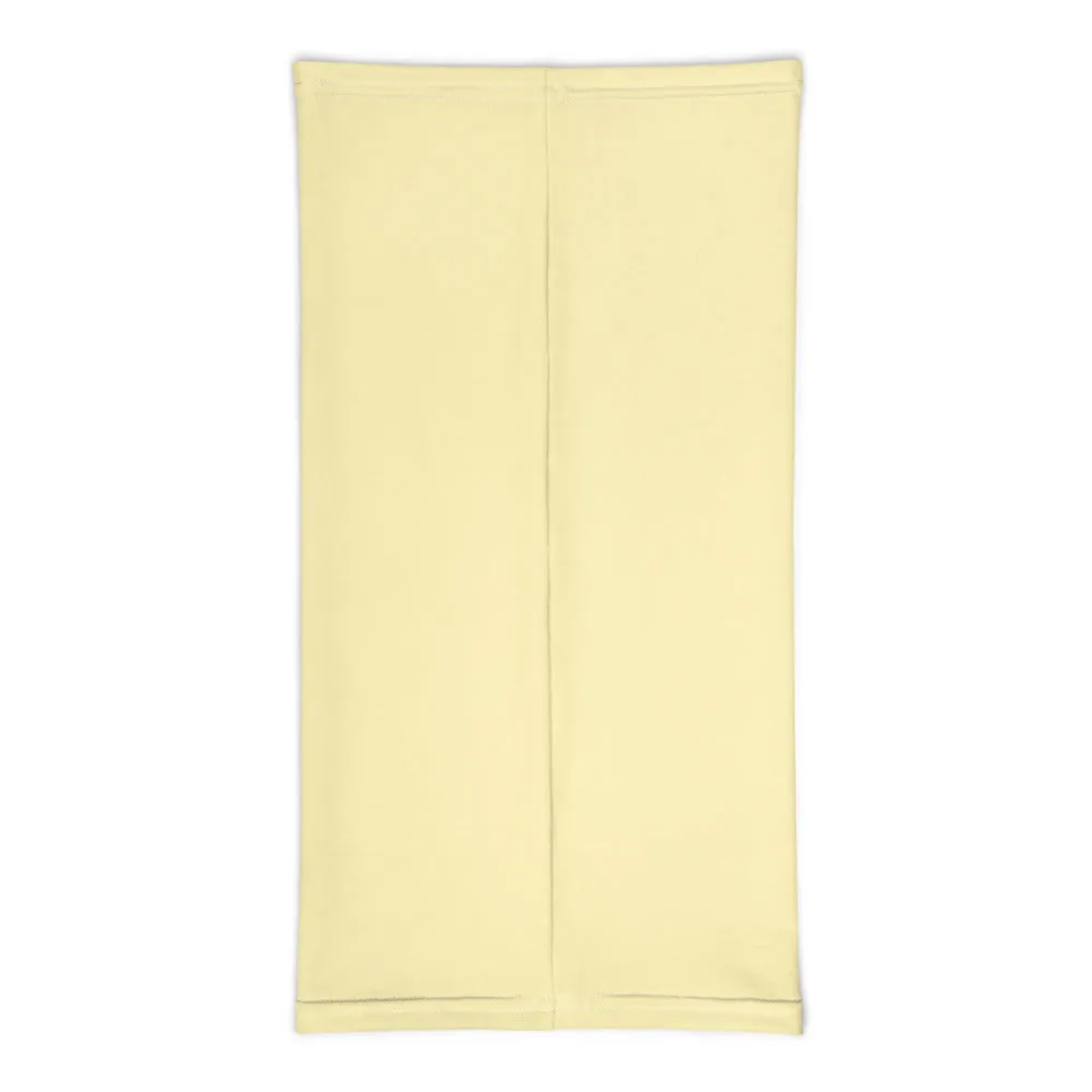 Light Yellow Washable Face Masks Shield, Reusable Neck Warmer Bandana-Made in USA/EU