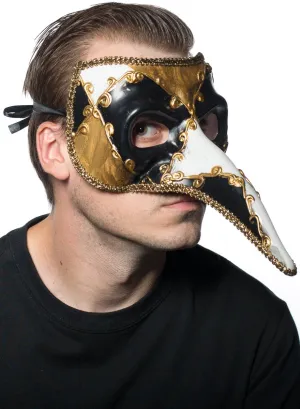 Long Nose Mens Venetian Jester Masquerade Mask
