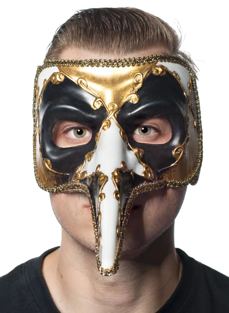 Long Nose Mens Venetian Jester Masquerade Mask