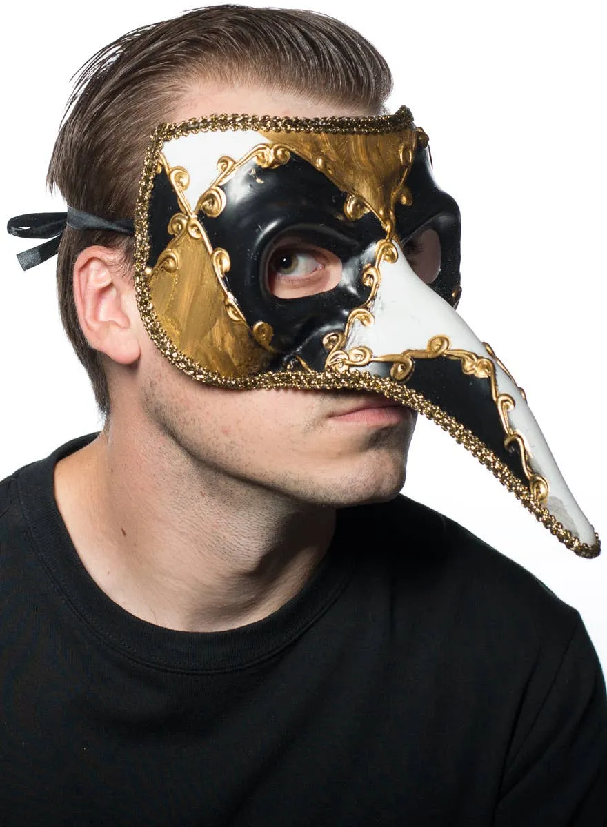 Long Nose Mens Venetian Jester Masquerade Mask